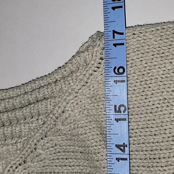 American Rag Sweater Vest M Neutral Textured Knit Sleeveless Boho Cardigan - Picture 12 of 13